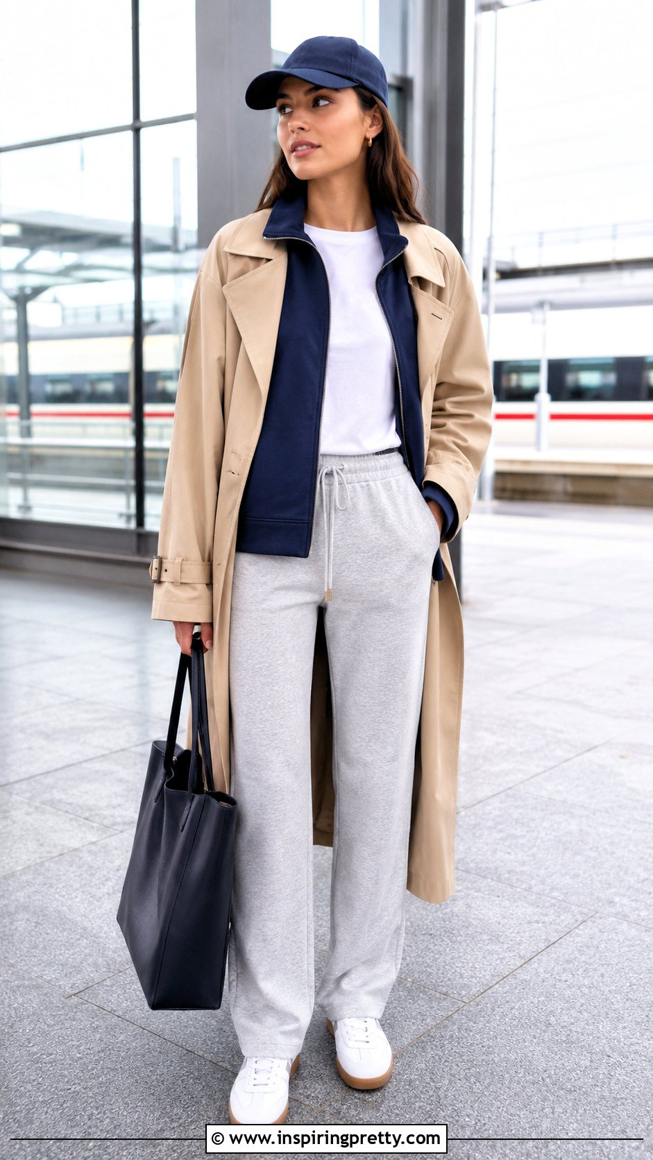 Vintage Tracksuit Top With Sweatpants And Trench Coat - 20 vintage tracksuit top outfit ideas