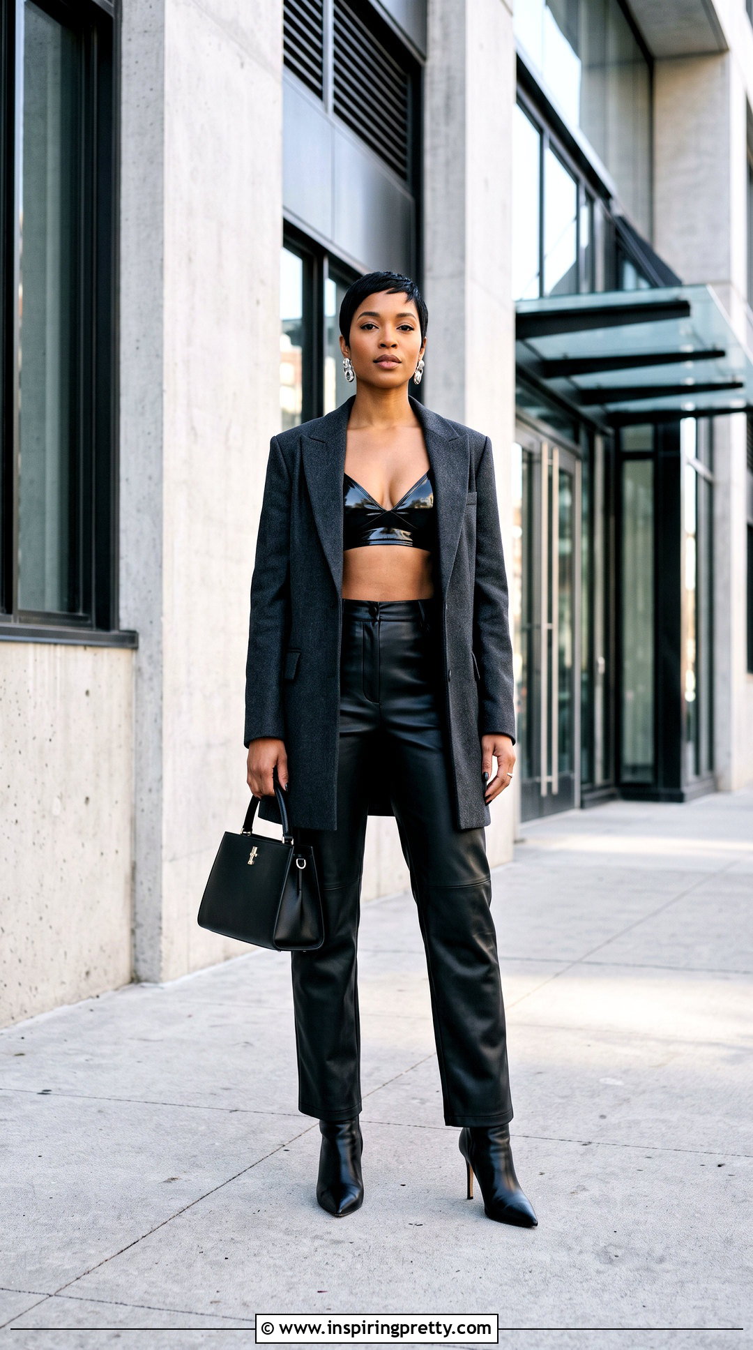 Vinyl Bra Top With Leather Pants - 25 Vinyl Bra Top outfit ideas