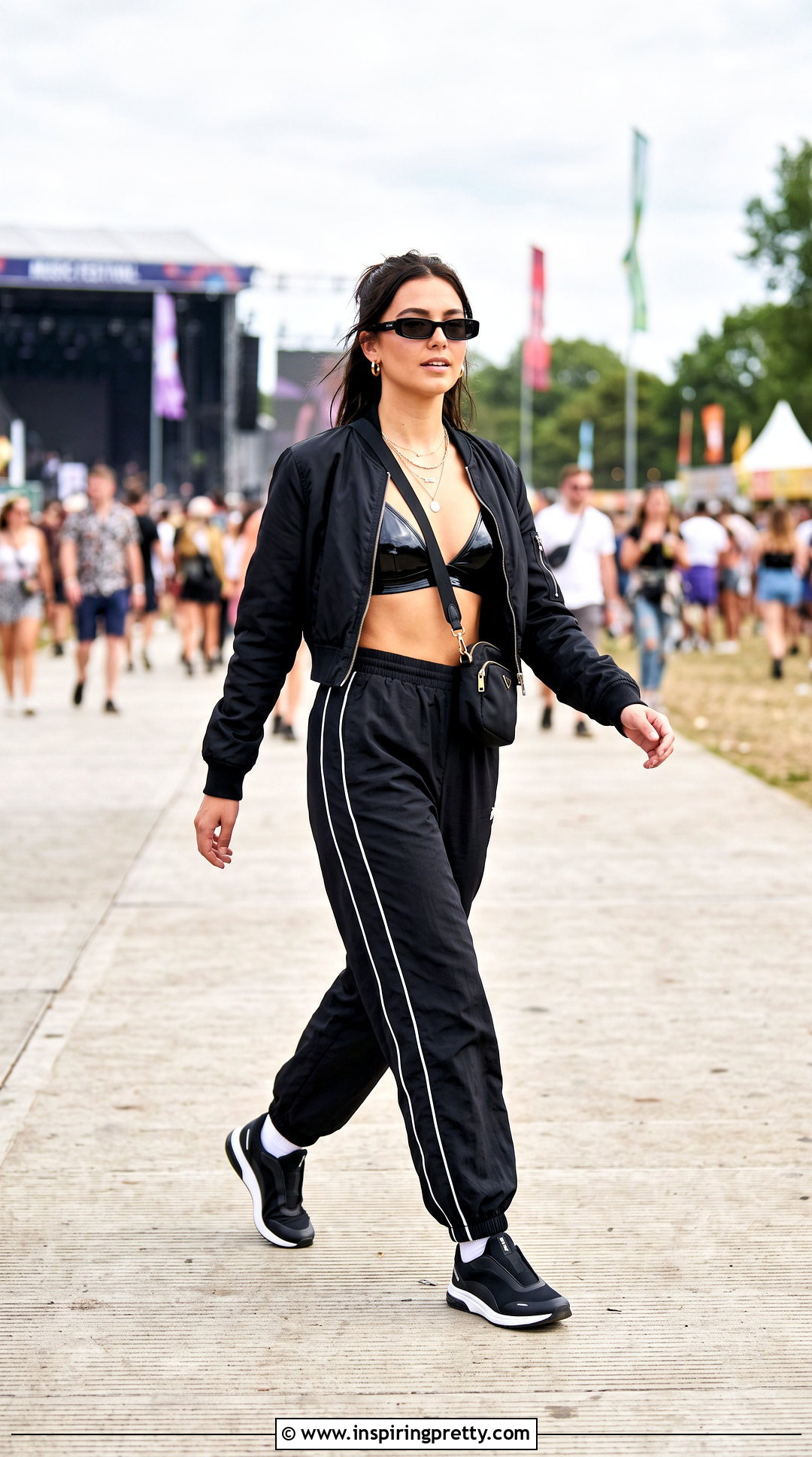 Vinyl Bra Top With Track Pants - 25 Vinyl Bra Top outfit ideas