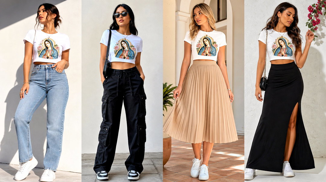 20 Virgin Mary Crop Top Outfit Ideas for Bold Street Style