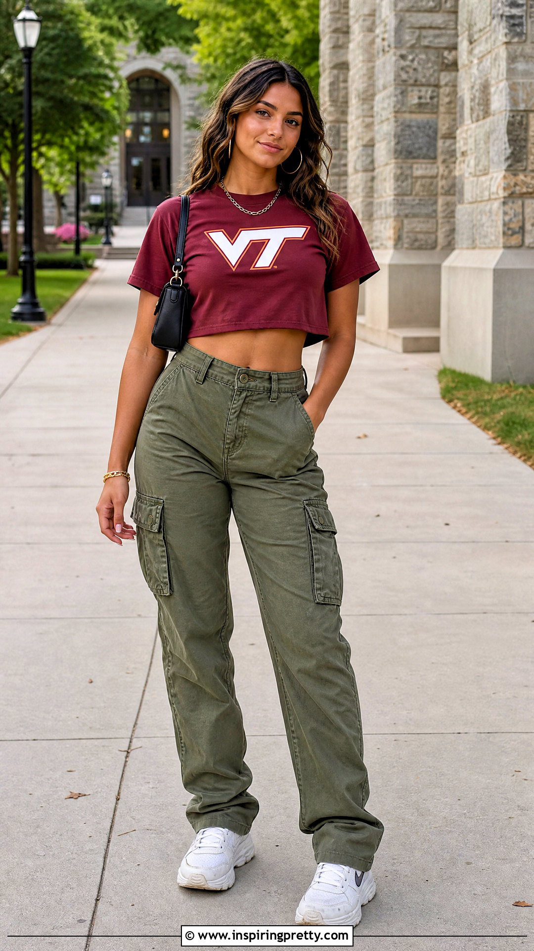 Virginia Tech Cropped T Shirt With Cargo Pants - 20 virginia tech women's tops & dresses