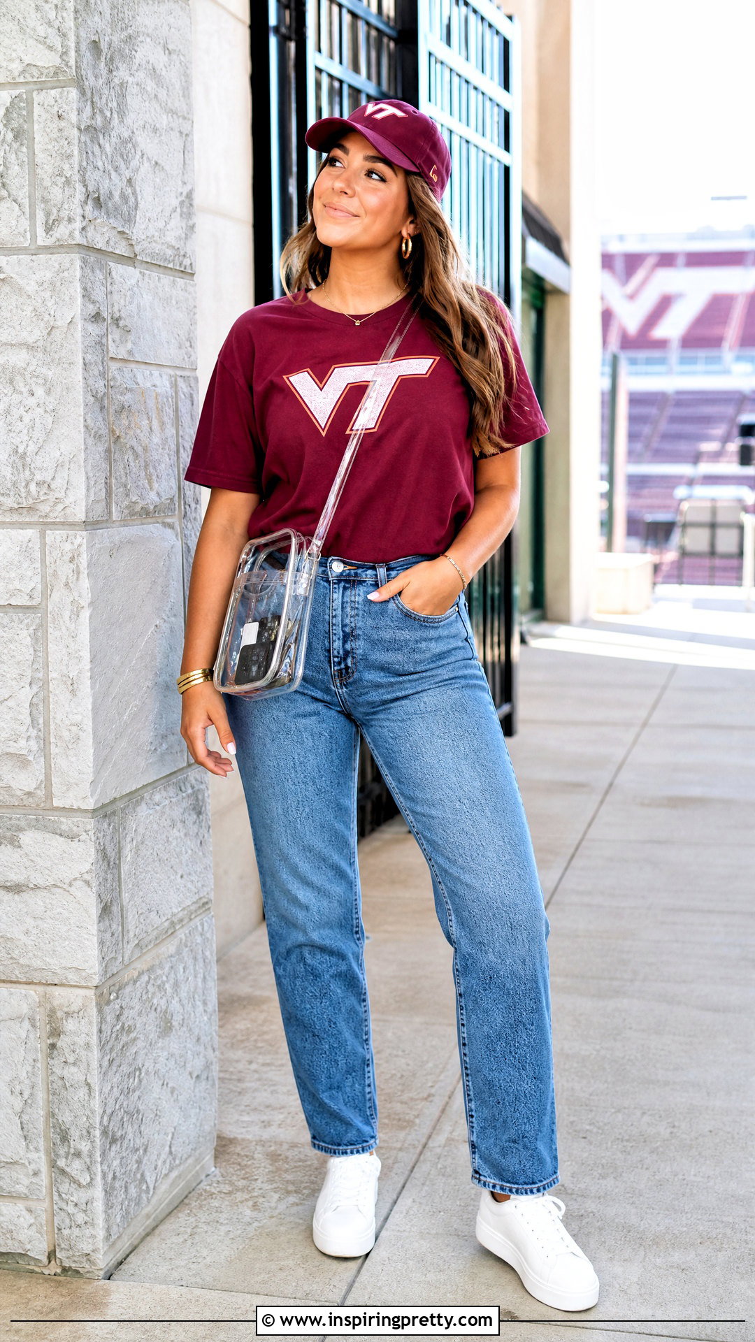 Virginia Tech Maroon T Shirt With Straight Leg Jeans - 20 virginia tech women's tops & dresses