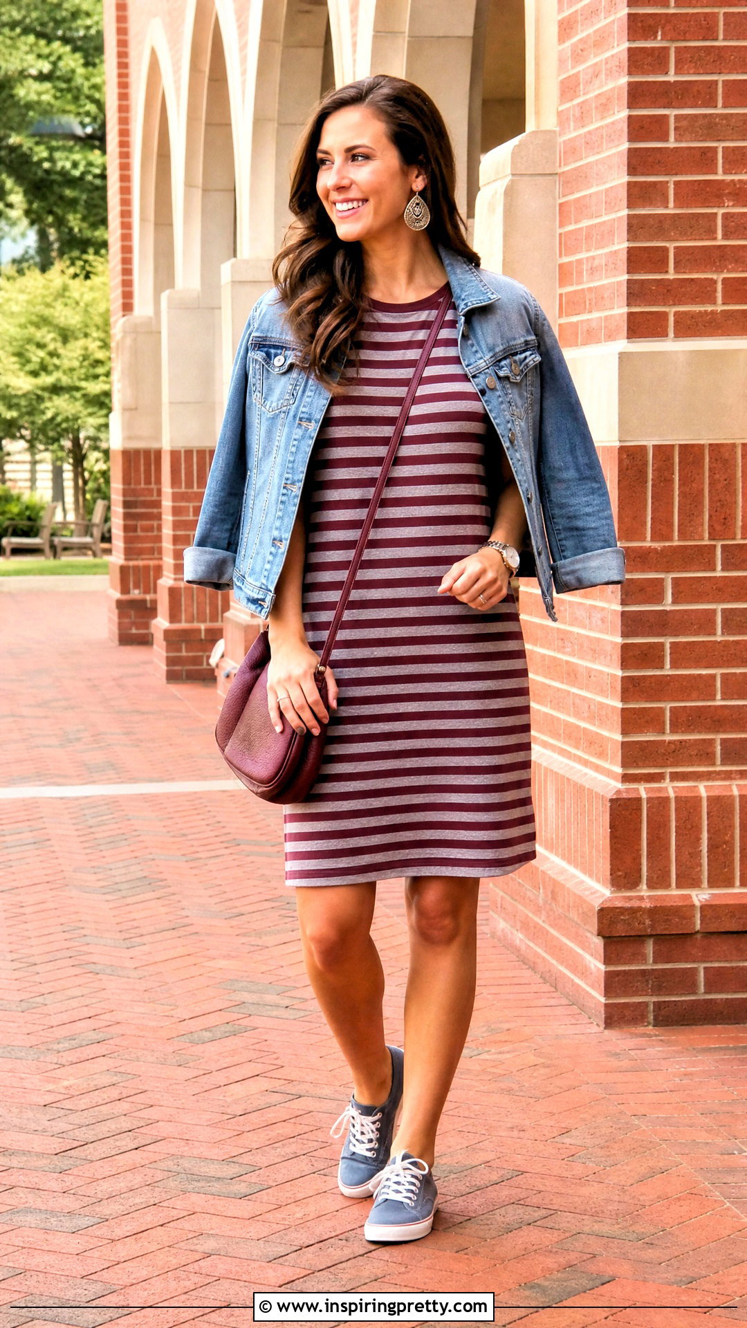 Virginia Tech Striped Dress With Denim Sneakers - 20 virginia tech women's tops & dresses