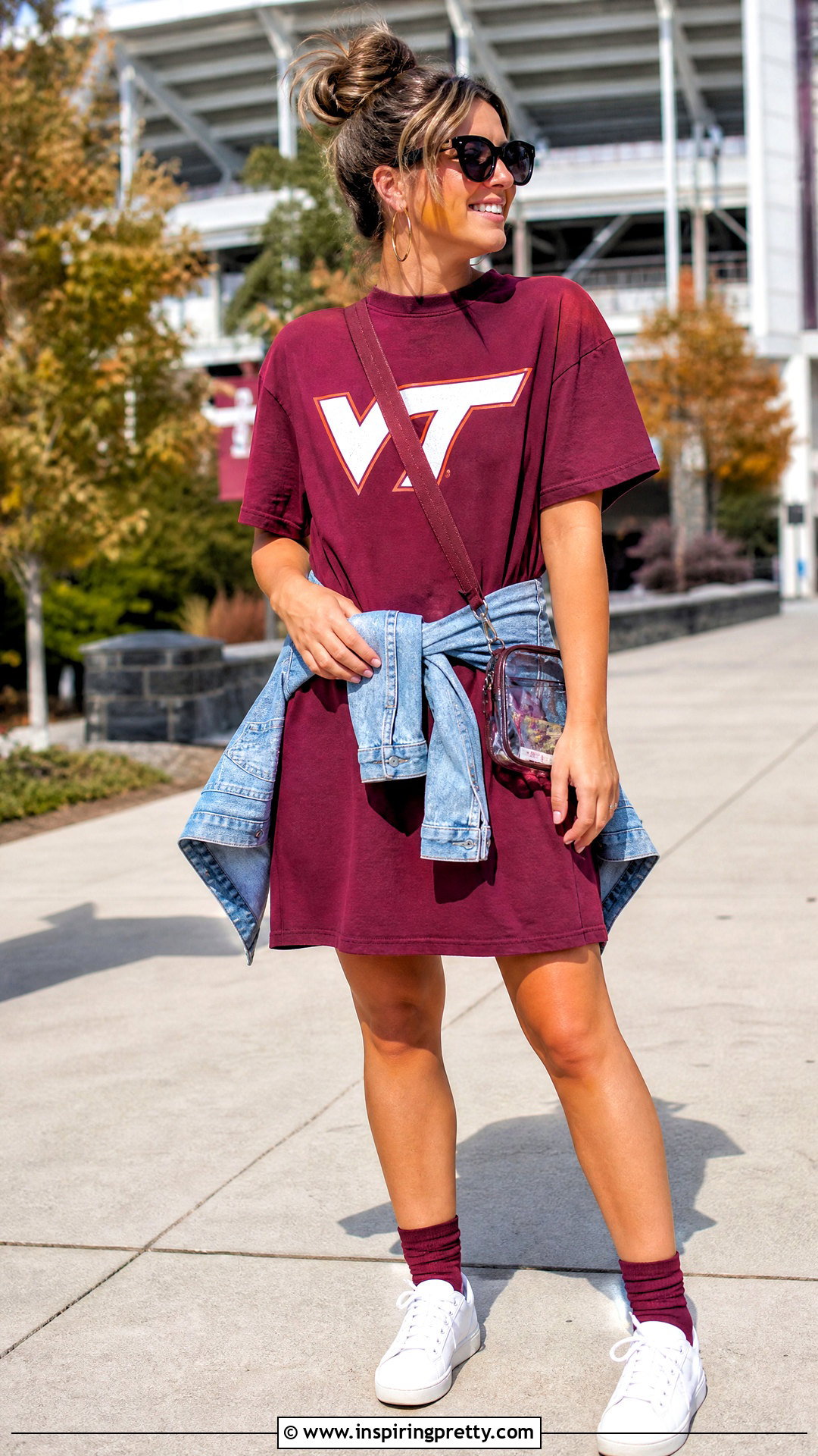 Virginia Tech T Shirt Dress With White Sneakers - 20 virginia tech women's tops & dresses