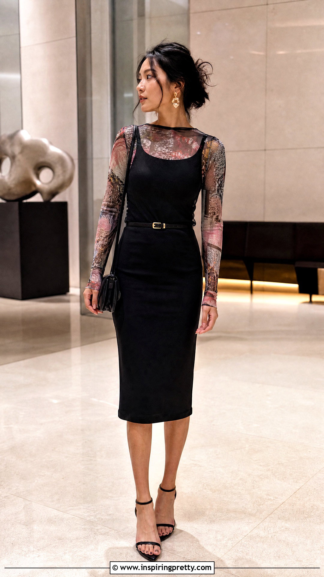 Vivienne Tam Mesh Top Over A Tank Dress - 20 vivienne tam mesh top outfit ideas