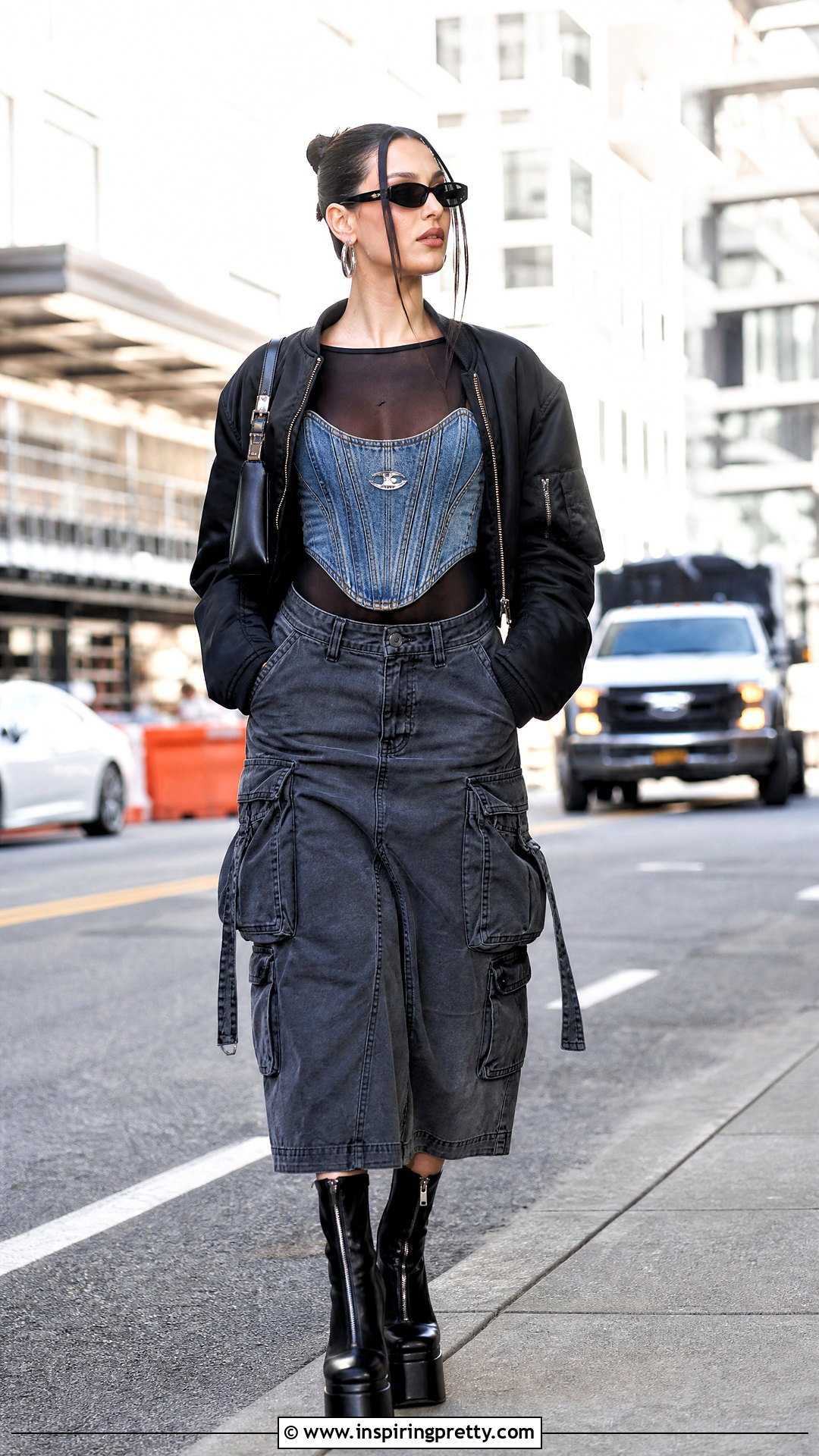 Vivienne Westwood Denim Corset With Cargo Skirt - 50 vivienne westwood top outfit ideas