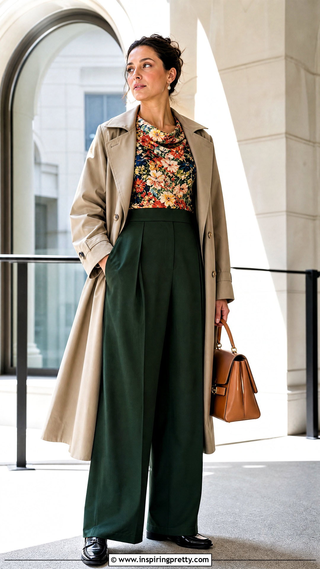 Vivienne Westwood Floral Top With Green Trousers - 50 vivienne westwood top outfit ideas