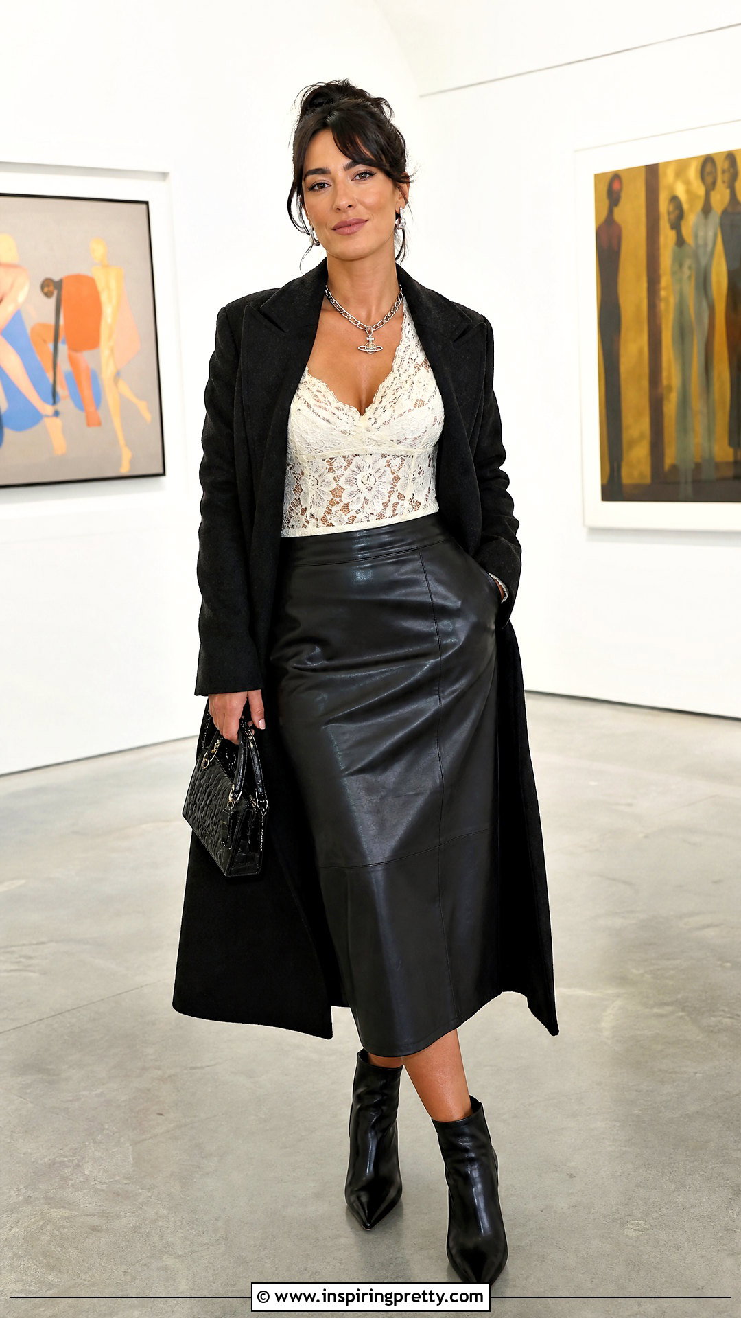 Vivienne Westwood Lace Top With Leather Skirt - 50 vivienne westwood top outfit ideas