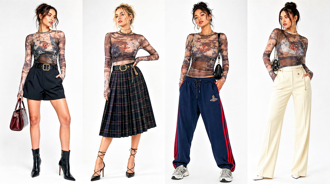 20 Vivienne Westwood Mesh Top Outfit Ideas for Bold Looks