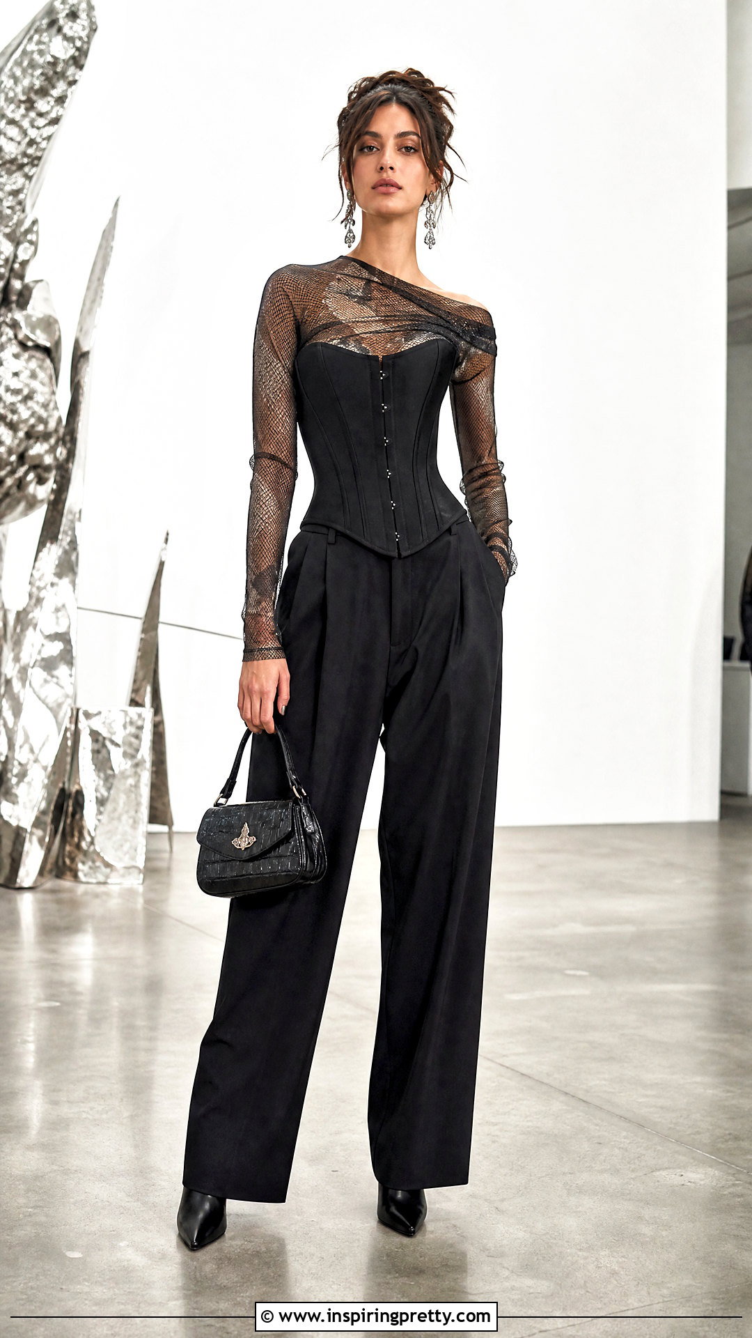 Vivienne Westwood Mesh Top With A Corset - 20 vivienne westwood mesh top outfit ideas