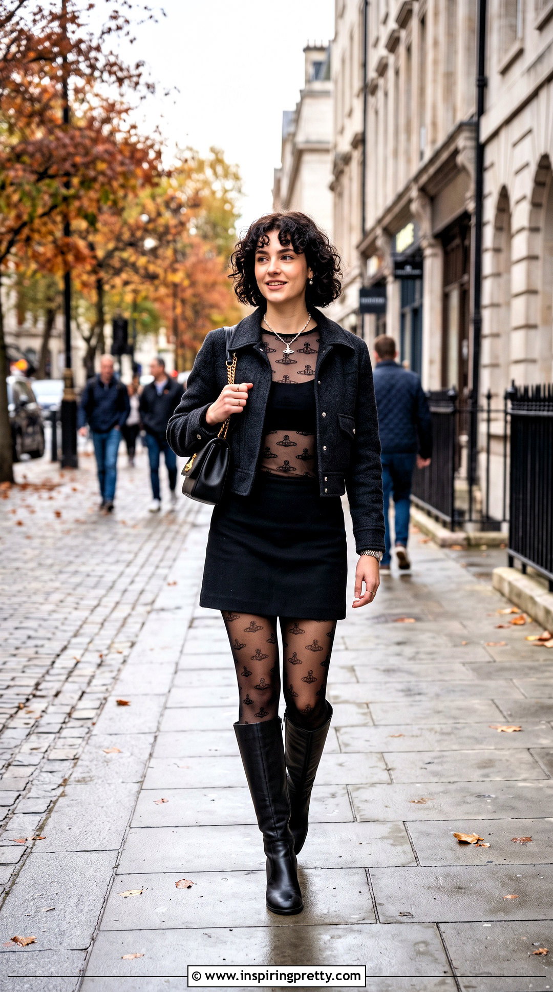 Vivienne Westwood Mesh Top With Mini Skirt And Knee High Boots - 20 vivienne westwood mesh top outfit ideas