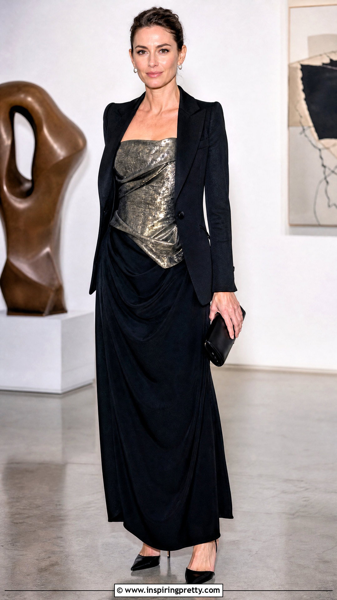 Vivienne Westwood Metallic Top With Maxi Skirt - 50 vivienne westwood top outfit ideas