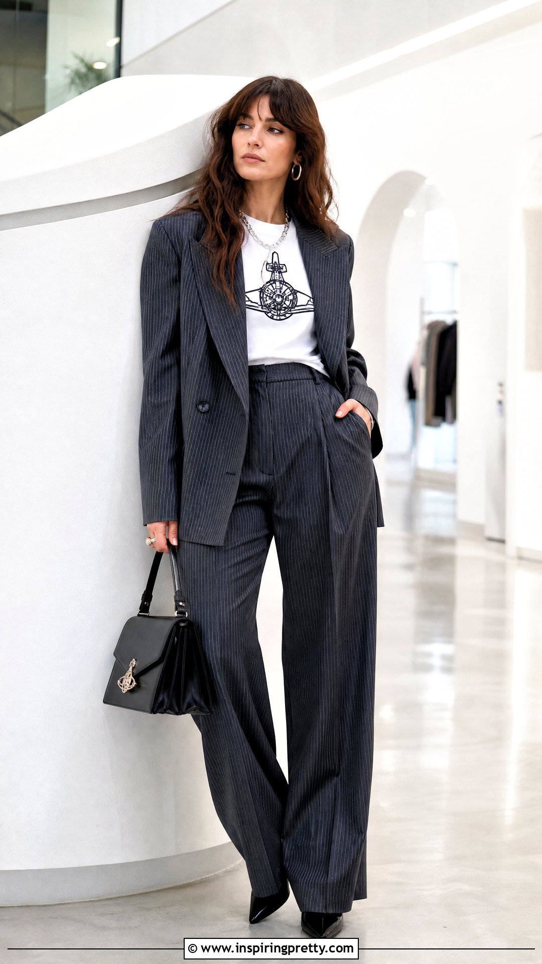 Vivienne Westwood Slogan T Shirt With Tailored Suit - 50 vivienne westwood top outfit ideas
