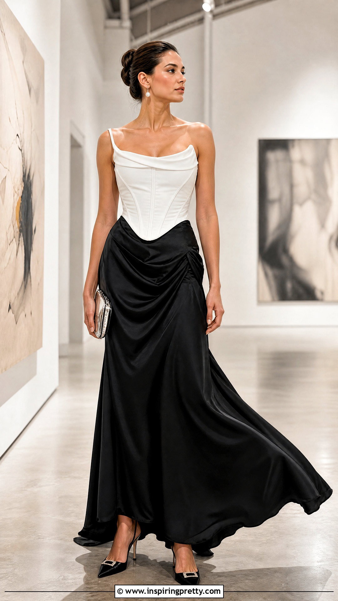 Vivienne Westwood White Corset Top With Satin Maxi Skirt - 20 vivienne westwood white corset top outfit ideas