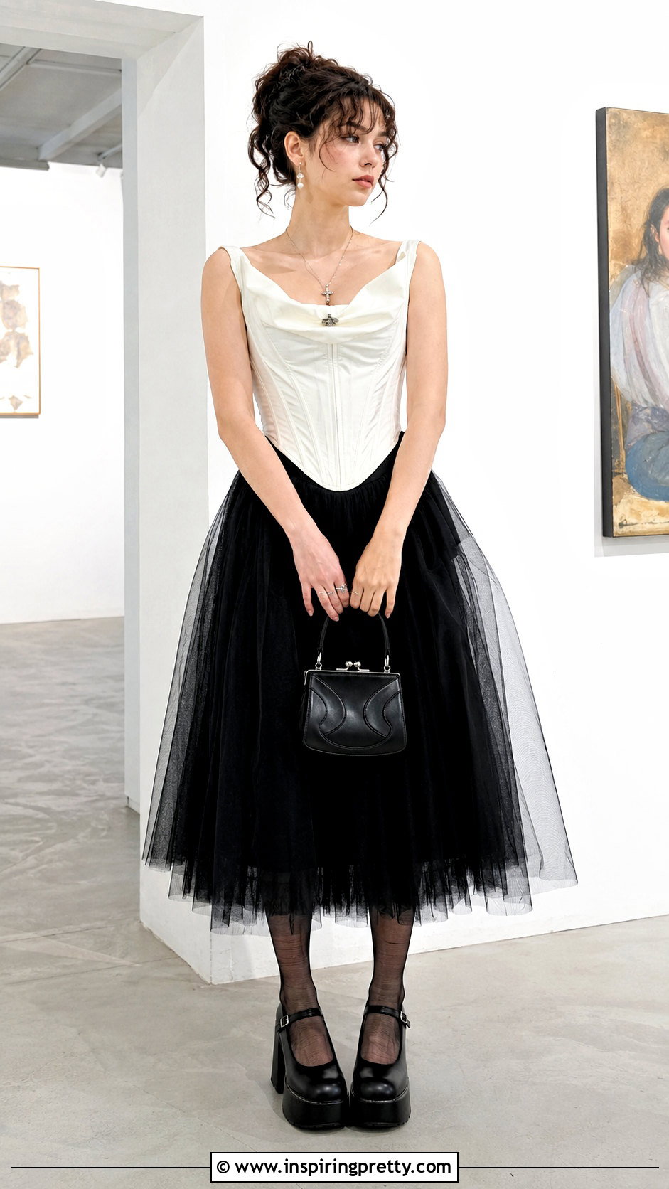 Vivienne Westwood White Corset Top With Tulle Midi Skirt - 20 vivienne westwood white corset top outfit ideas