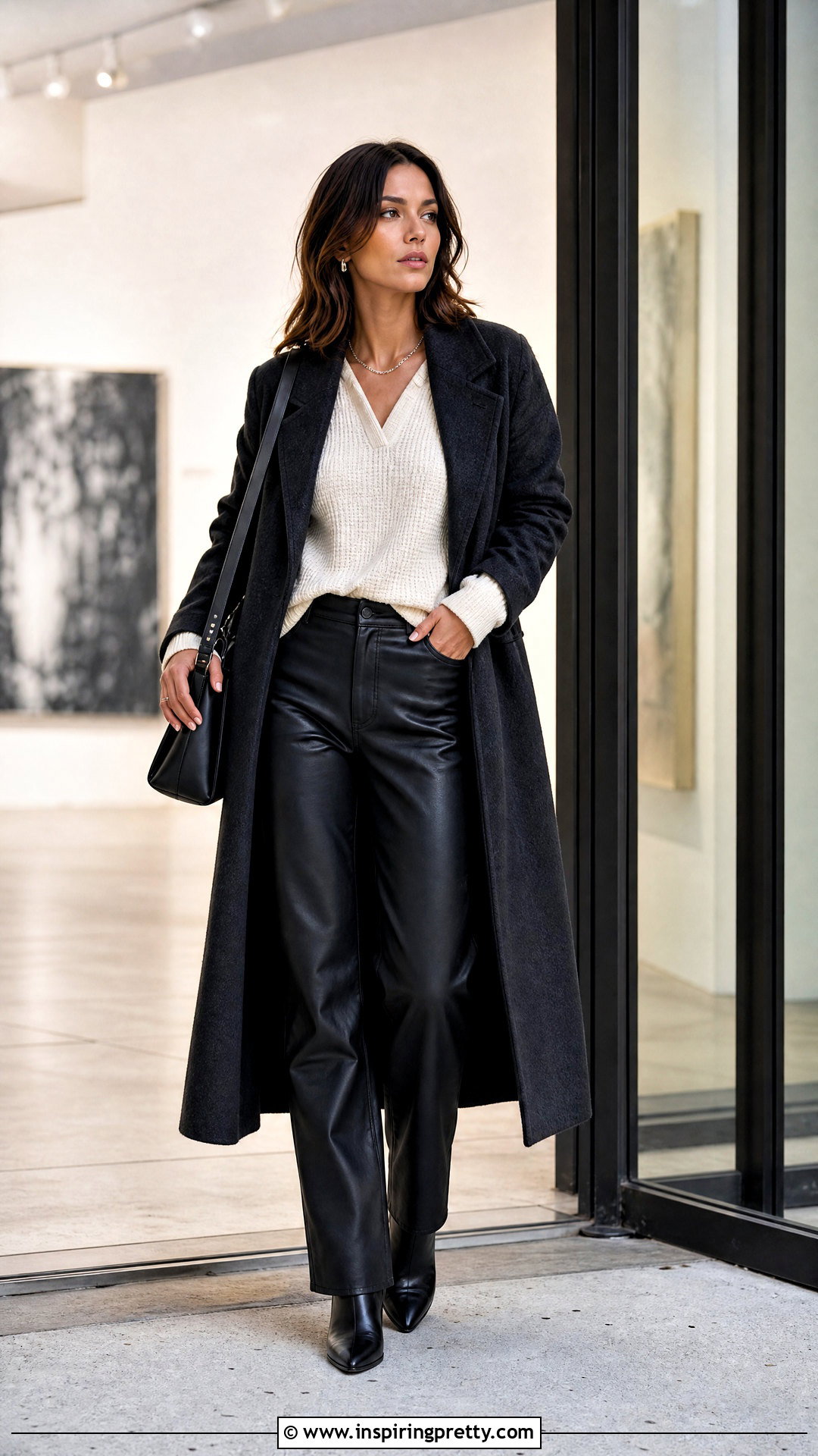 Waffle Top With Leather Pants Outfit - 20 Waffle Top Shirt outfit ideas