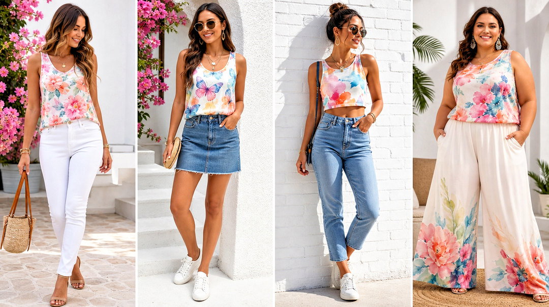 20 Watercolor Tank Tops for Women Who Love Artistic Style