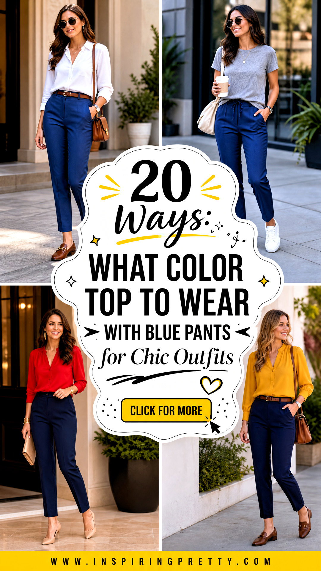 20 Ways What Color Top to Wear With Blue Pants for Chic Outfits - 20 Ways: What Color Top to Wear With Blue Pants for Chic Outfits