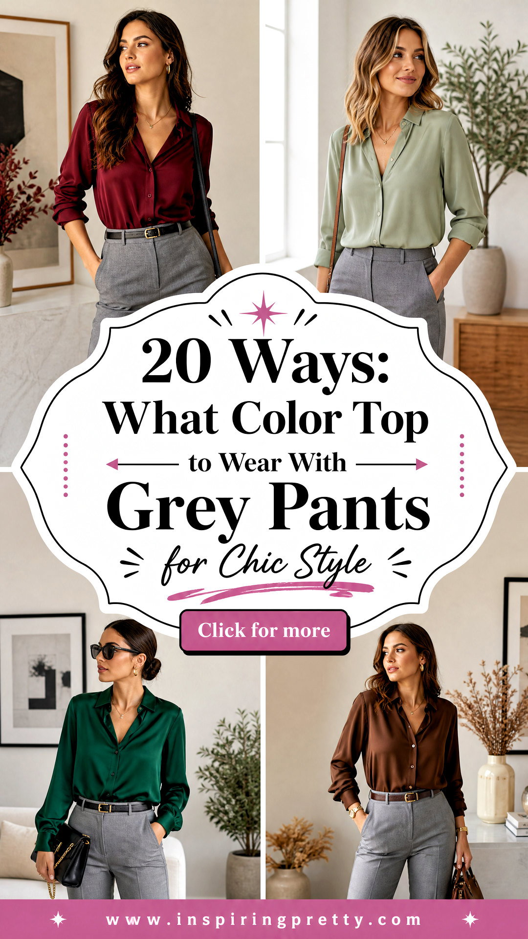 20 Ways What Color Top to Wear With Grey Pants for Chic Style - 20 Ways: What Color Top to Wear With Grey Pants for Chic Style