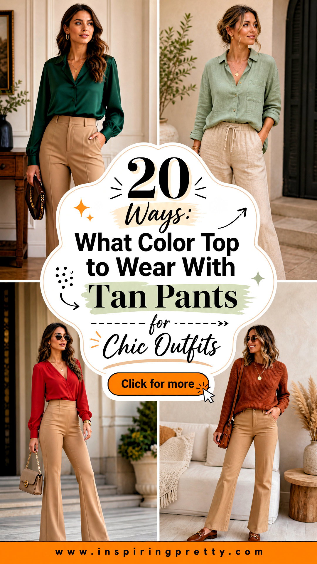 20 Ways What Color Top to Wear With Tan Pants for Chic Outfits - 20 Ways: What Color Top to Wear With Tan Pants for Chic Outfits