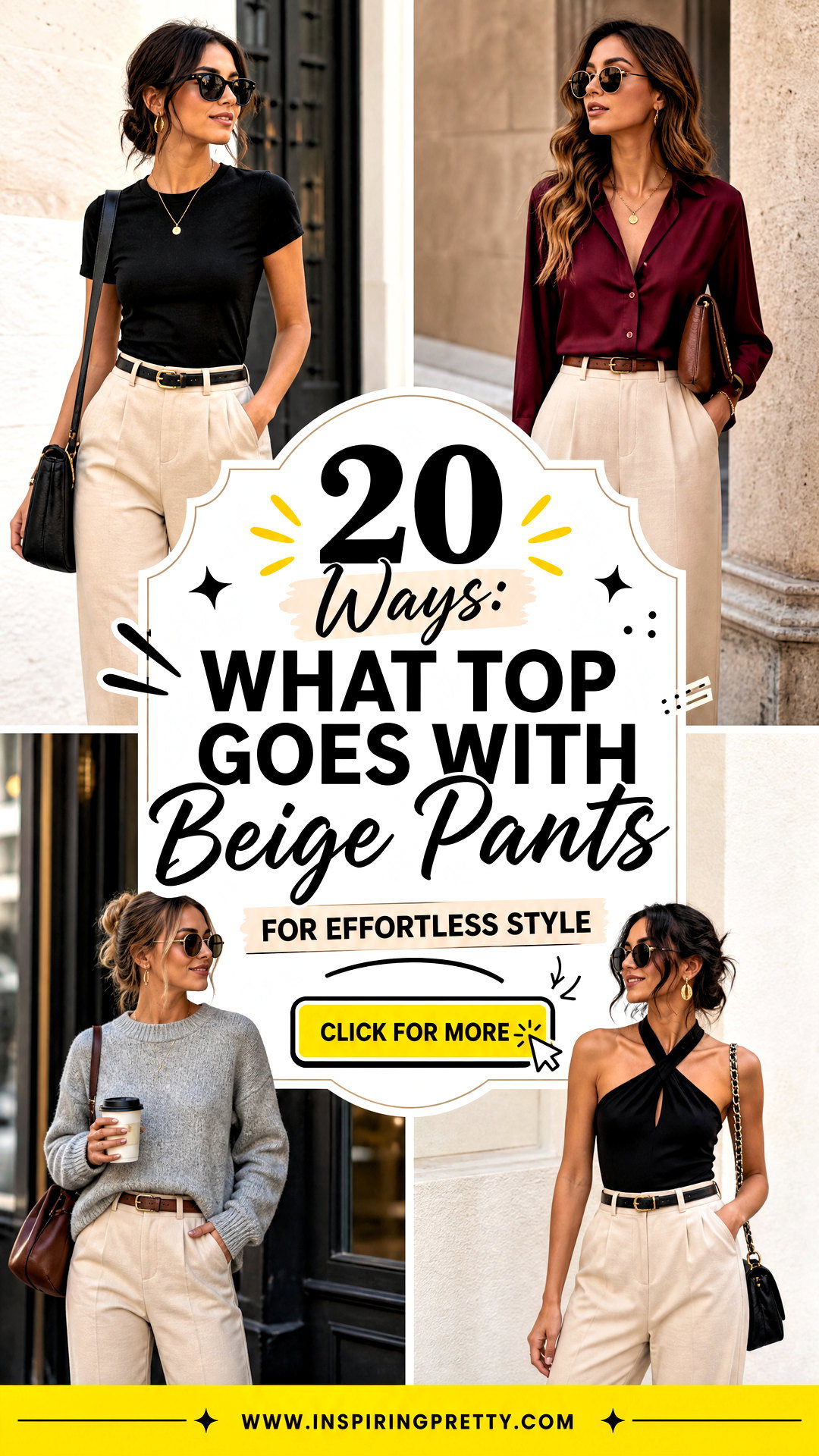 20 Ways What Top Goes With Beige Pants for Effortless Style - 20 Ways: What Top Goes With Beige Pants for Effortless Style