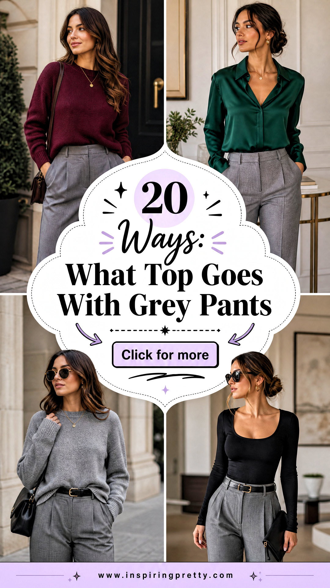 20 Ways What Top Goes With Grey Pants for Polished Outfits - 20 Ways: What Top Goes With Grey Pants for Polished Outfits
