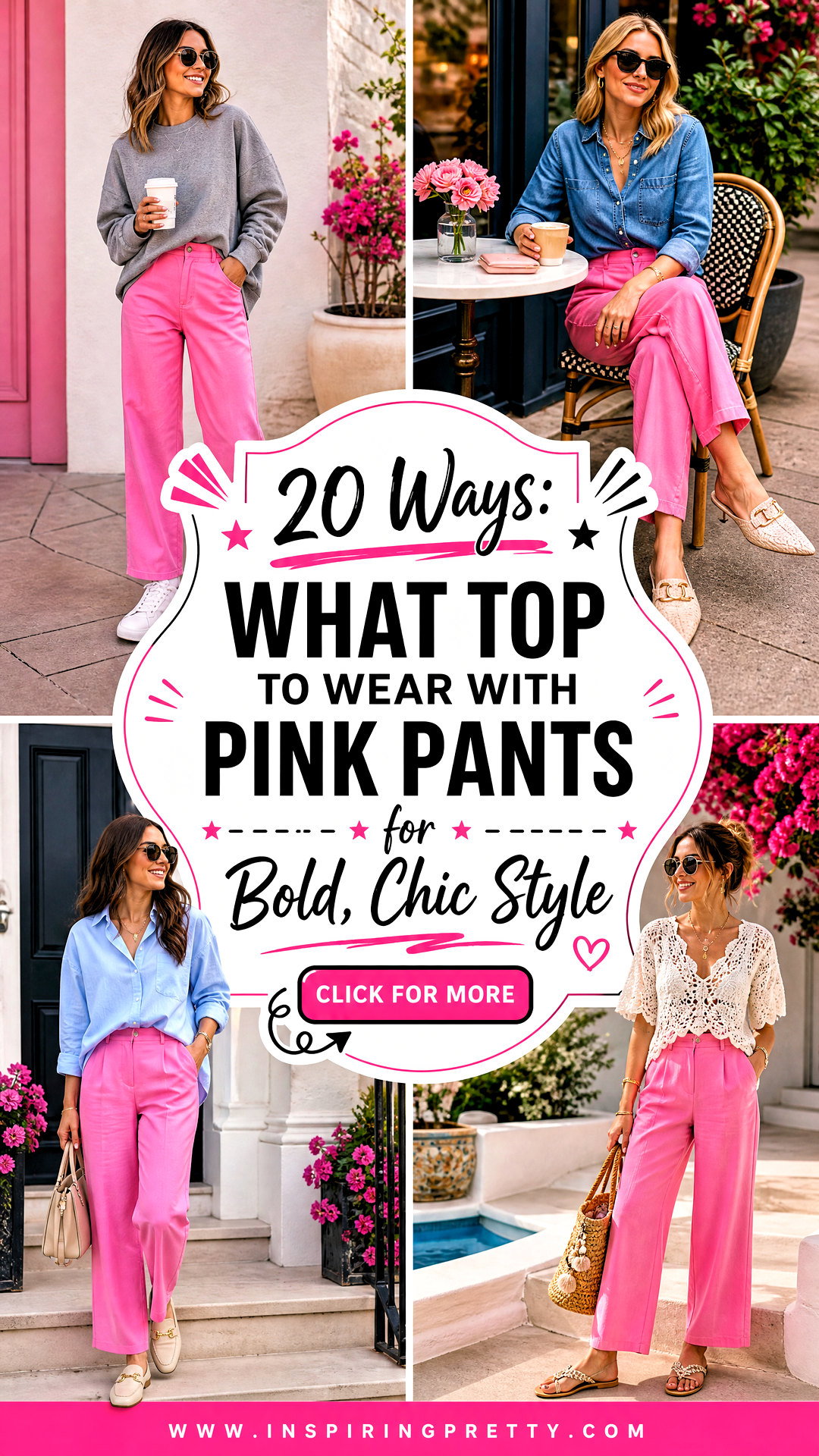 20 Ways What Top to Wear With Pink Pants for Bold Chic Style - 20 Ways: What Top to Wear With Pink Pants for Bold, Chic Style