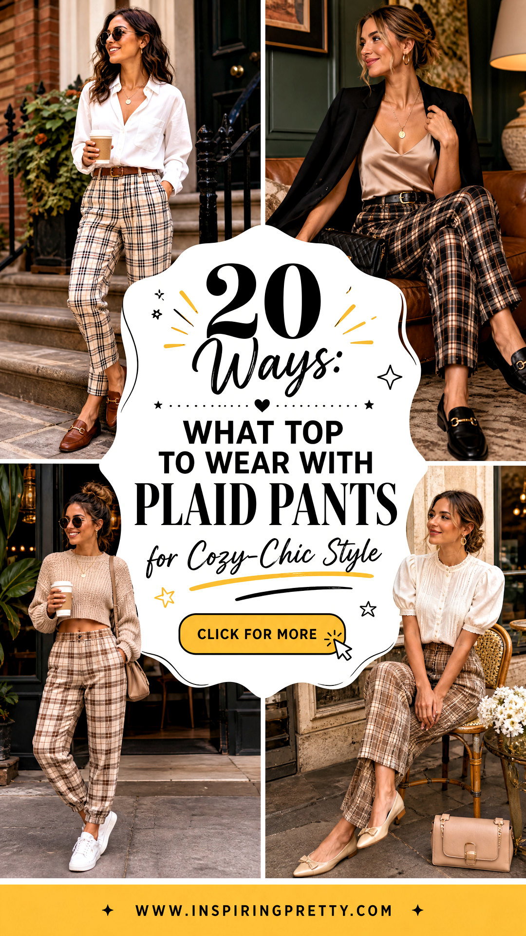 20 Ways What Top to Wear With Plaid Pants for Cozy-Chic Style - 20 Ways: What Top to Wear With Plaid Pants for Cozy-Chic Style