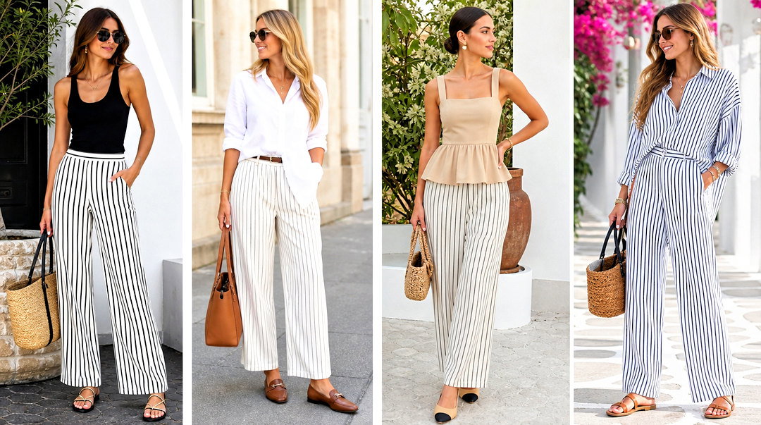 20 Ways: What Top to Wear With Striped Pants for Flattering Looks