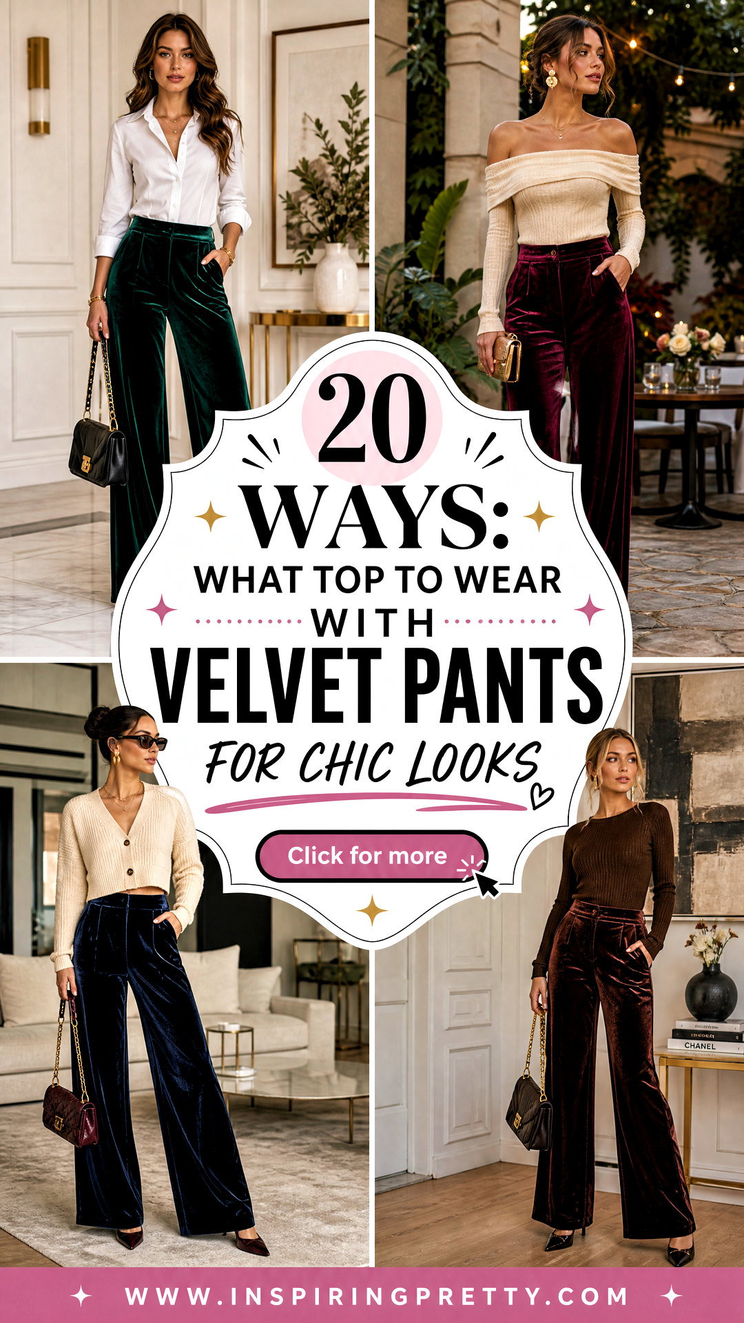 20 Ways What Top to Wear With Velvet Pants for Chic Looks - 20 Ways: What Top to Wear With Velvet Pants for Chic Looks