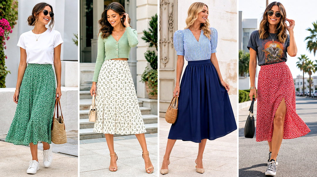 20 Ways: What Top to Wear With a Midi Skirt for Every Occasion