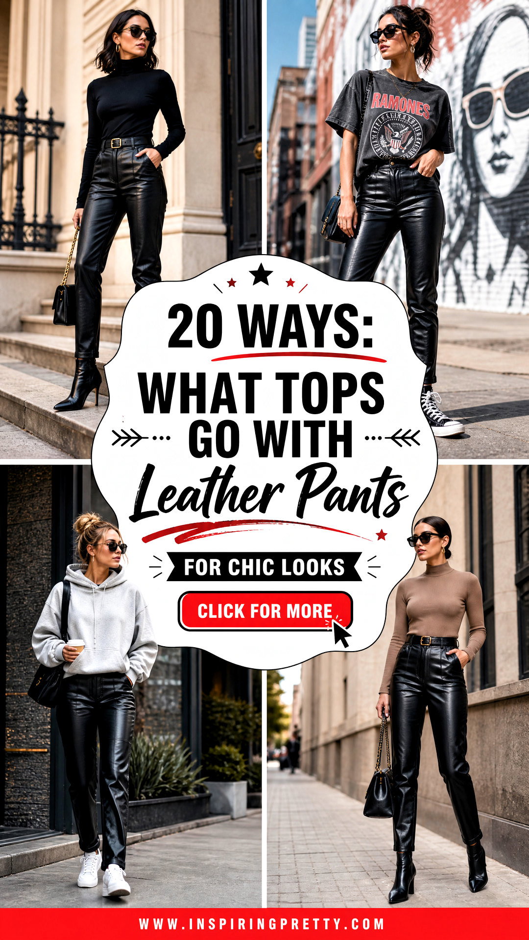 20 Ways What Tops Go With Leather Pants for Chic Looks - 20 Ways: What Tops Go With Leather Pants for Chic Looks
