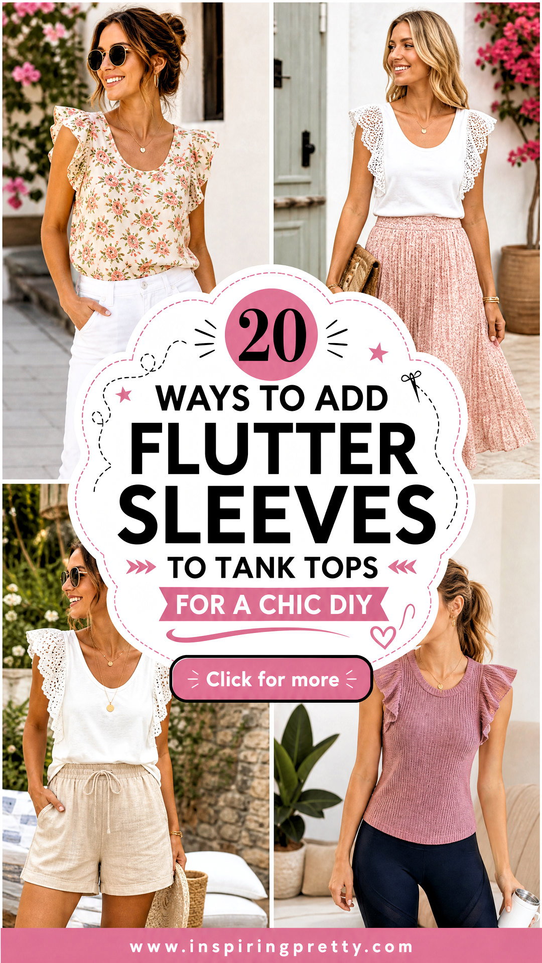 20 Ways to Add Flutter Sleeves to Tank Tops for a Chic DIY - 20 Ways to Add Flutter Sleeves to Tank Tops for a Chic DIY