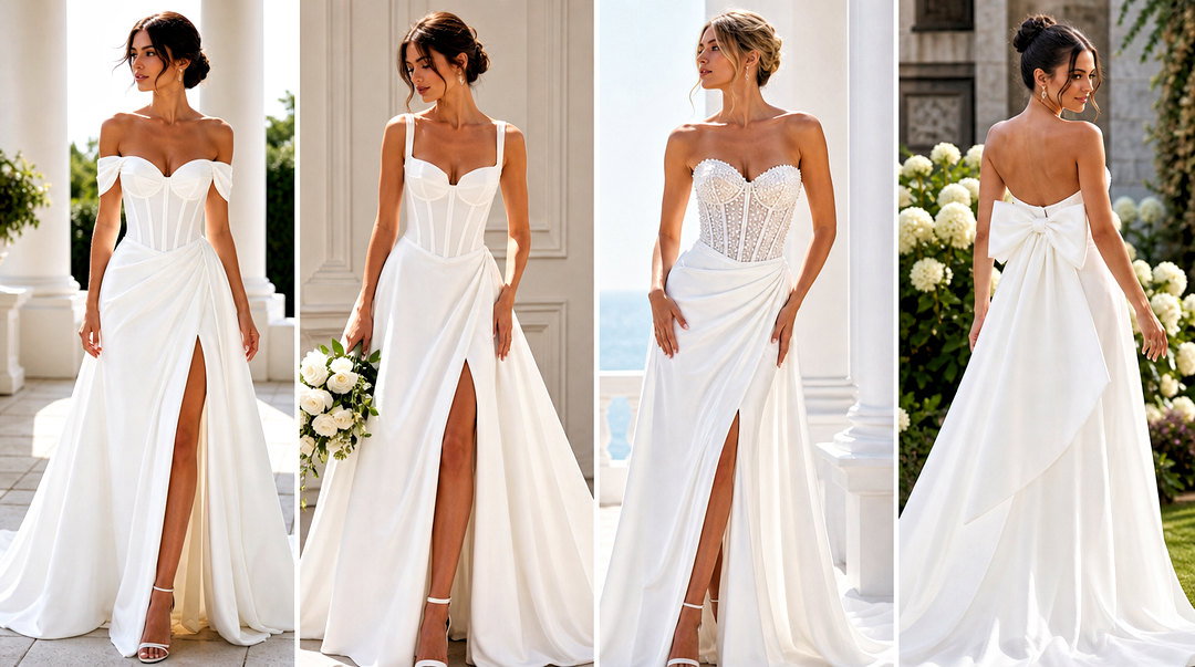 25 Wedding Dress With Bustier Top Outfit Ideas for Brides