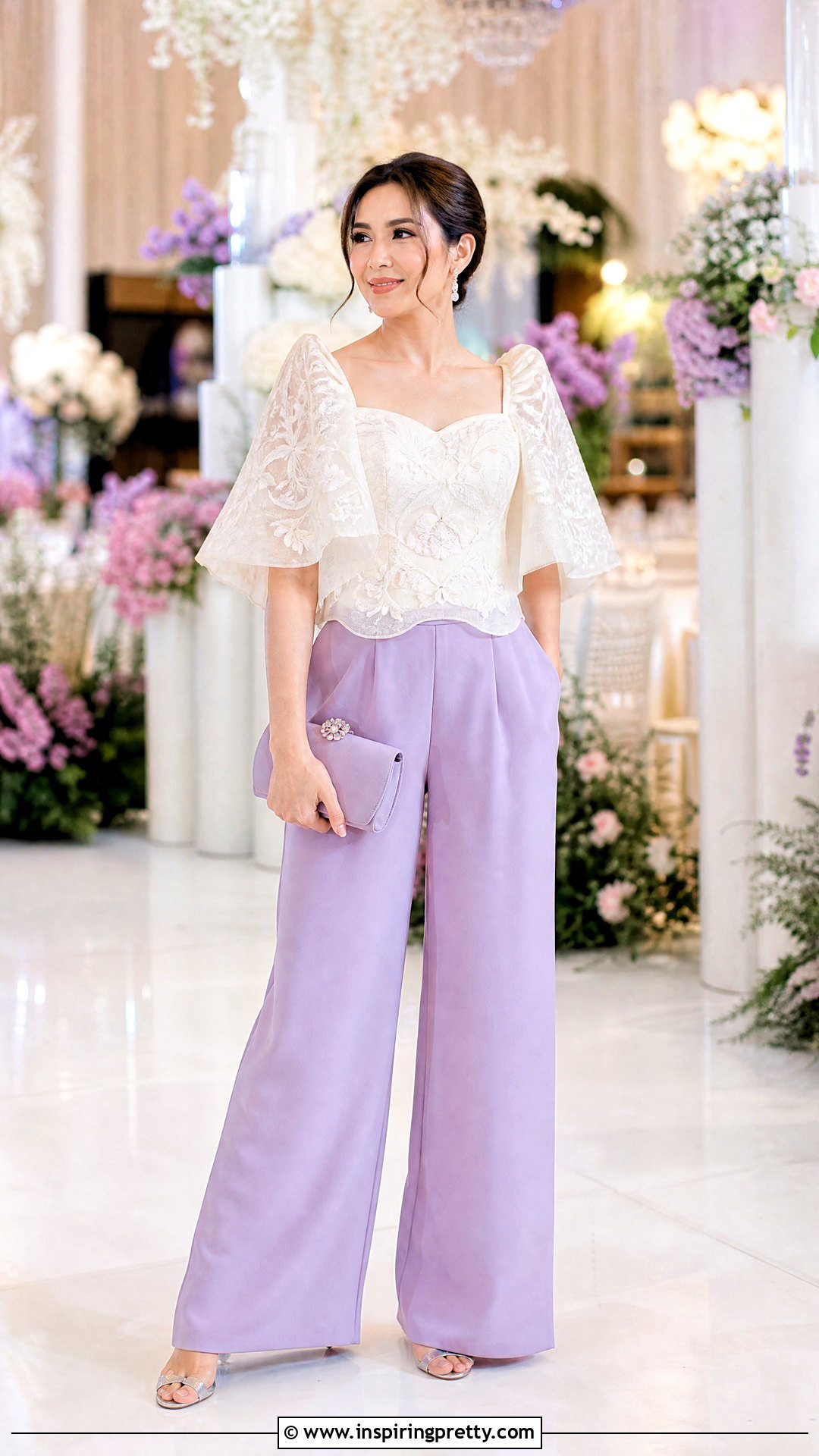Wedding Guest Filipiniana Top With Lavender Pants - 50 modern filipiniana top and pants