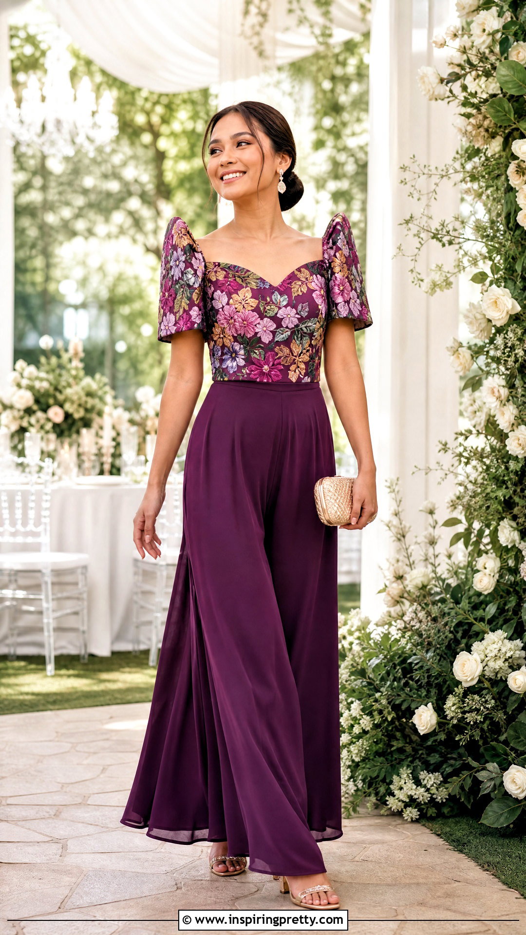 Wedding Guest Filipiniana Top With Palazzo Pants - 50 filipiniana top and pants