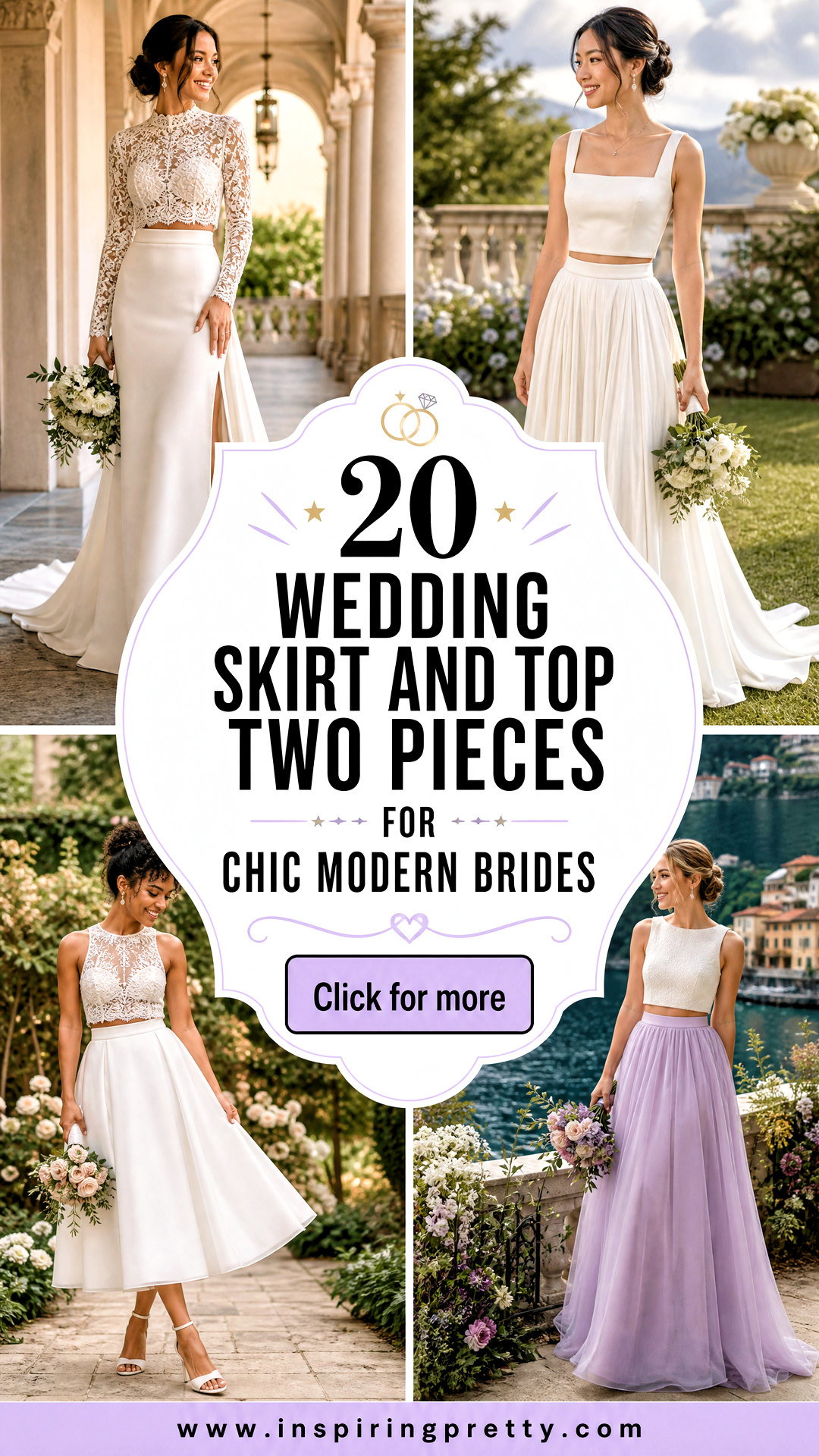 20 Wedding Skirt and Top Two Pieces for Chic Modern Brides - 20 Wedding Skirt and Top Two Pieces for Chic Modern Brides