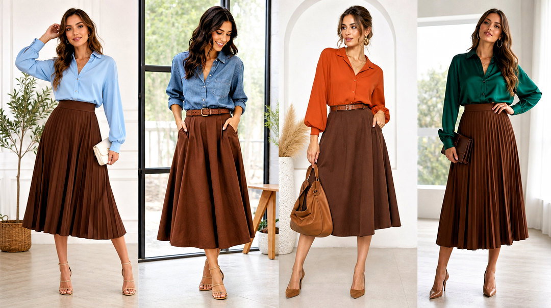 What Color Top Goes With Brown Skirt 25 Chic Pairings