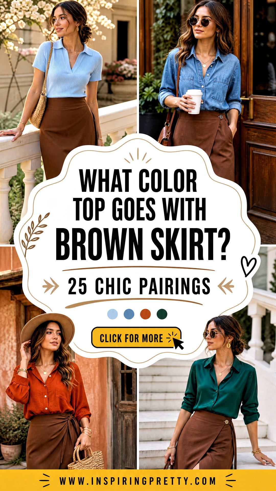 What Color Top Goes With Brown Skirt 25 Chic Pairings - What Color Top Goes With Brown Skirt? 25 Chic Pairings