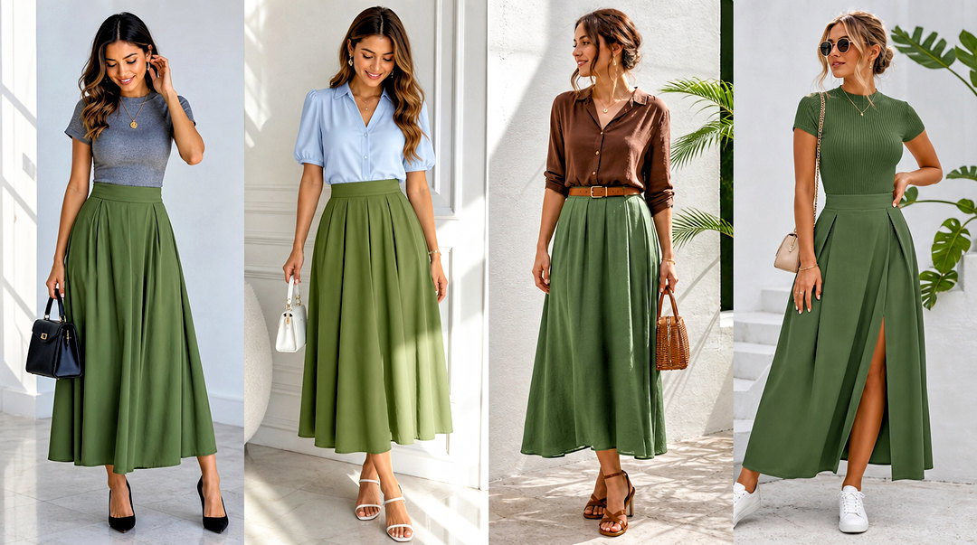 What Color Top Goes With Green Skirt: 20 Fresh Outfit Pairings