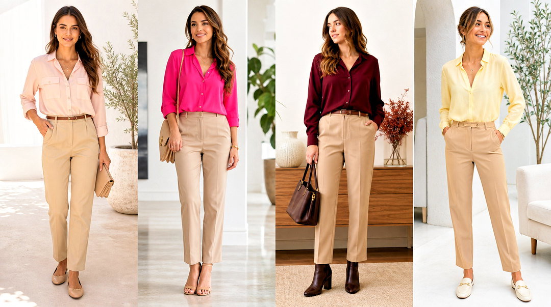 What Color Top to Wear With Khaki Pants 25 Chic Pairings