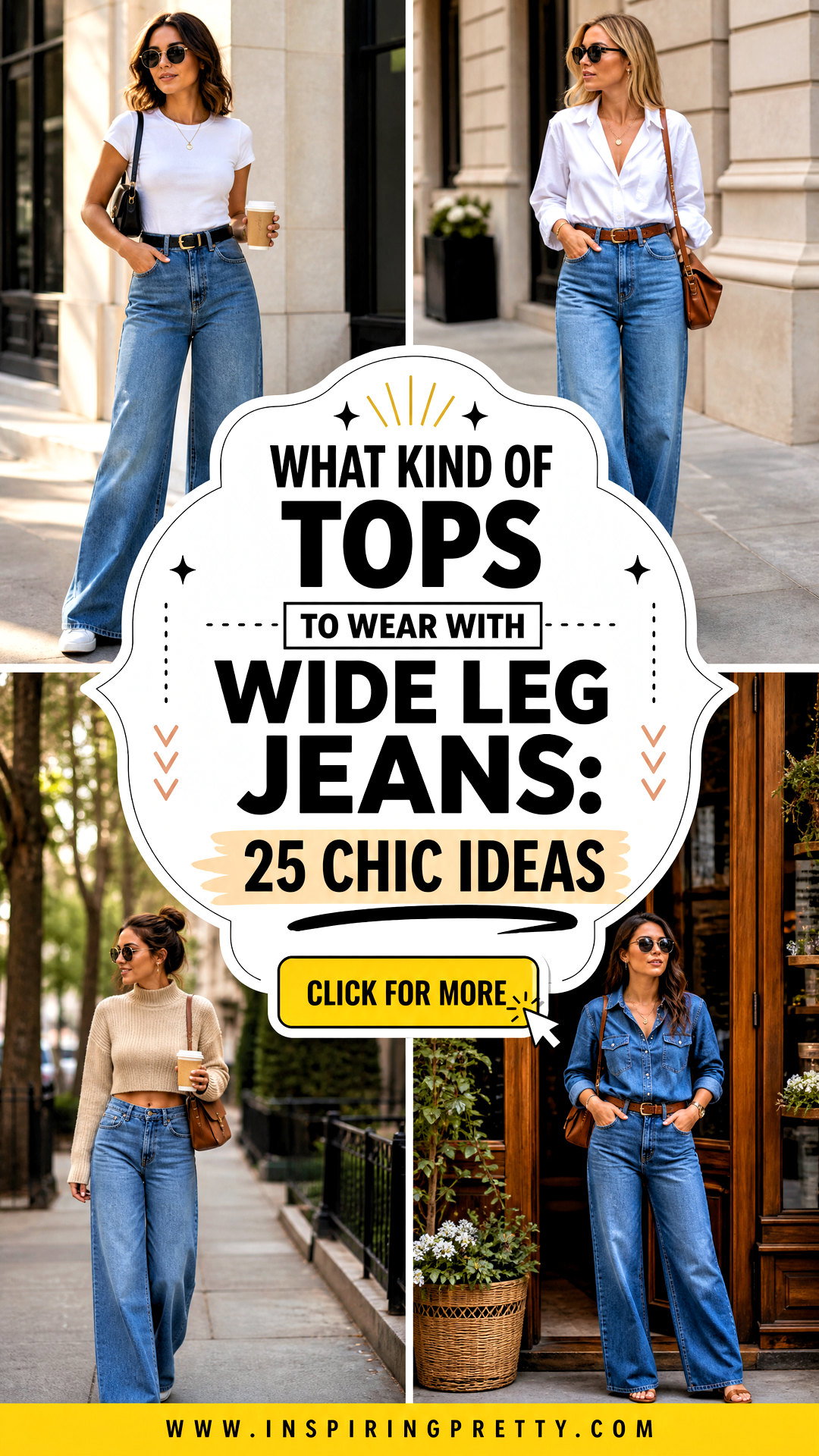 What Kind of Tops to Wear With Wide Leg Jeans 25 Chic Ideas - What Kind of Tops to Wear With Wide Leg Jeans: 25 Chic Ideas