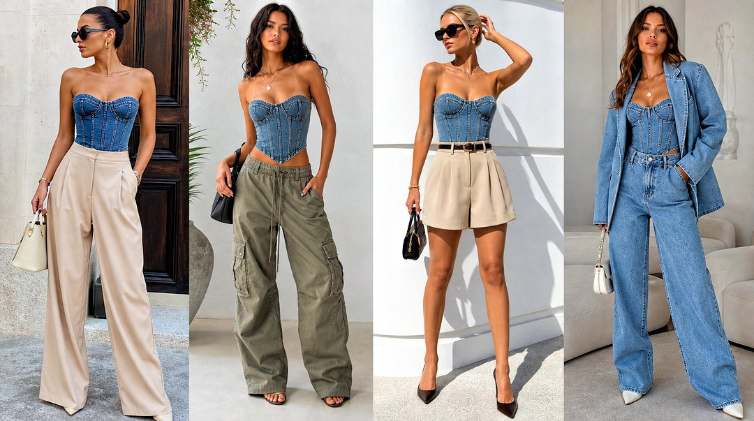 What To Wear With a Denim Corset Top 25 Chic Outfit Ideas