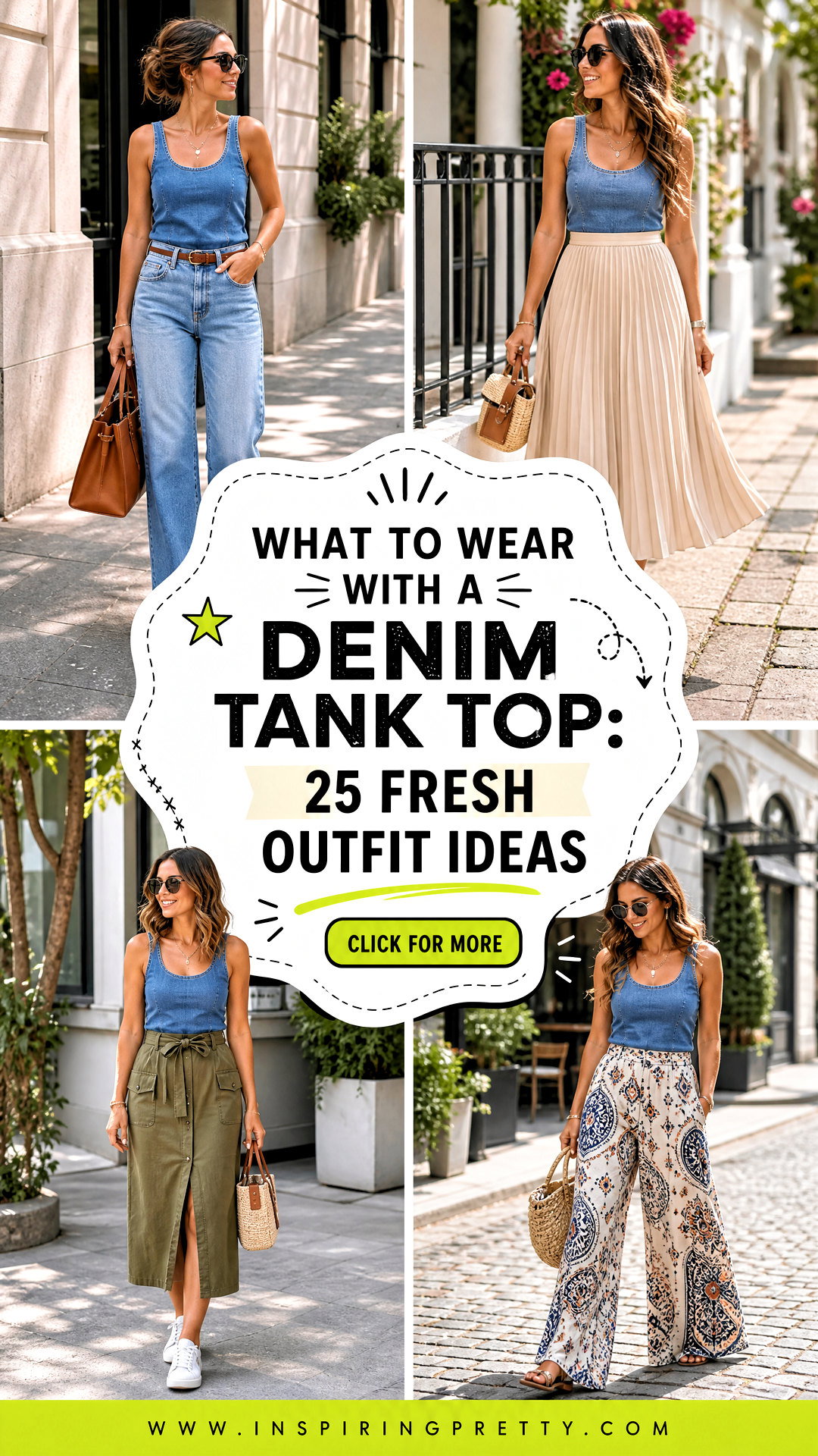 What To Wear With a Denim Tank Top 25 Fresh Outfit Ideas - What To Wear With a Denim Tank Top: 25 Fresh Outfit Ideas