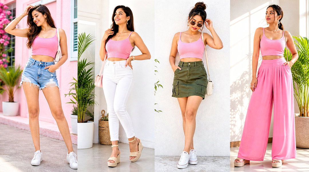 What To Wear With a Pink Crop Top 25 Chic Outfit Ideas