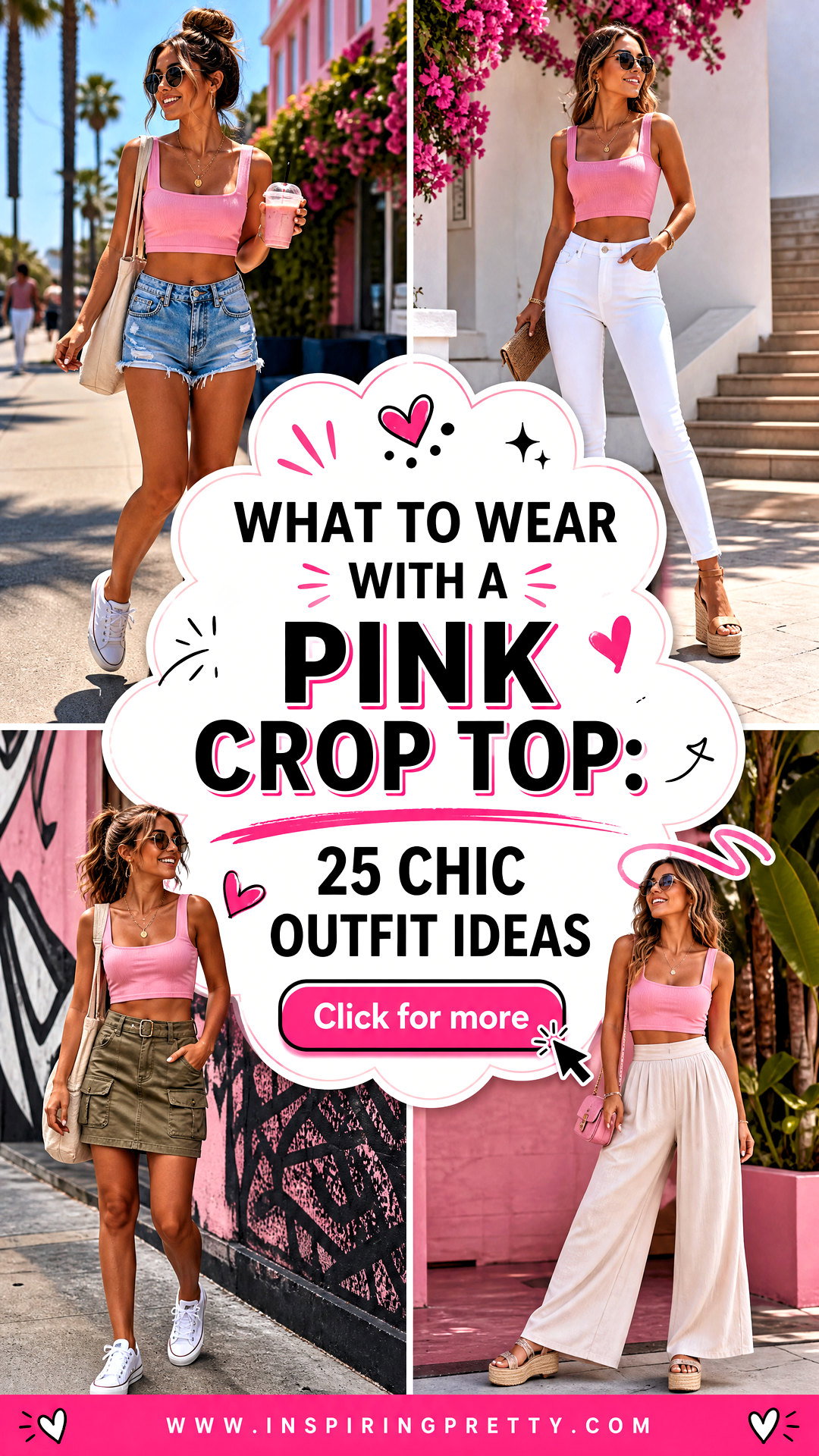 What To Wear With a Pink Crop Top 25 Chic Outfit Ideas - What To Wear With a Pink Crop Top: 25 Chic Outfit Ideas