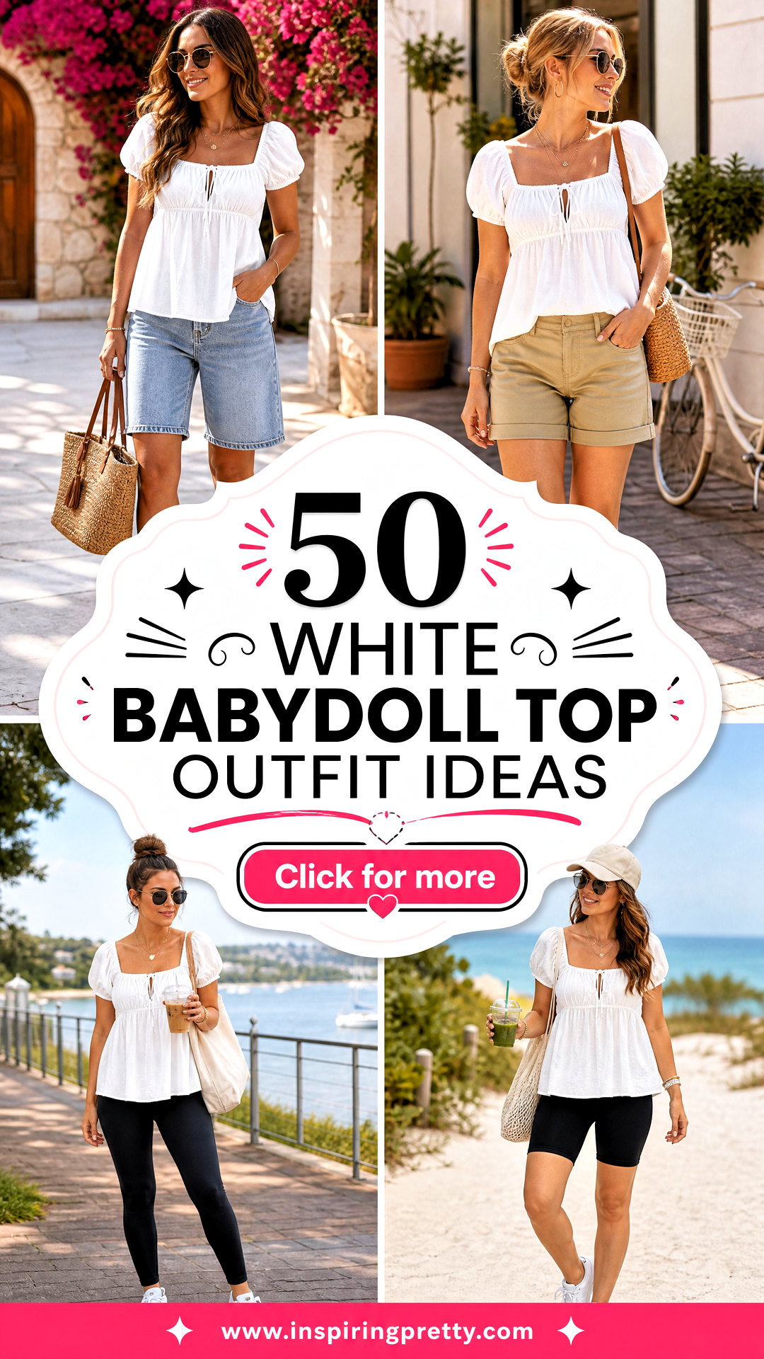 50 White Babydoll Top Outfit Ideas for a Romantic Summer - 50 White Babydoll Top Outfit Ideas for a Romantic Summer