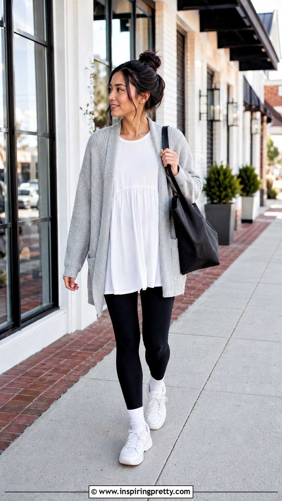 White Babydoll Top With Black Leggings - 25 brandy white babydoll top outfit ideas