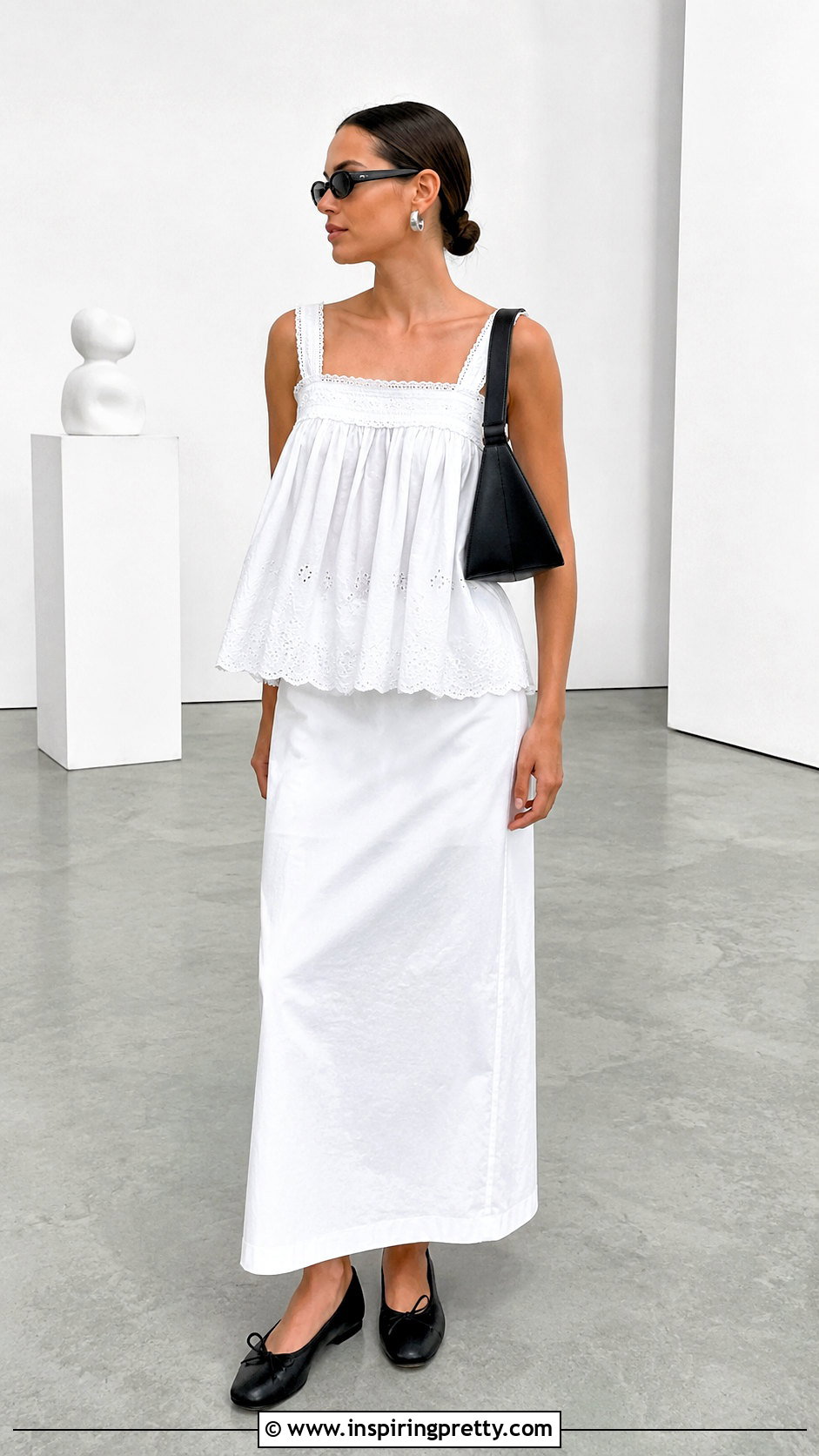 White Babydoll Top With White Maxi Skirt - 25 brandy white babydoll top outfit ideas