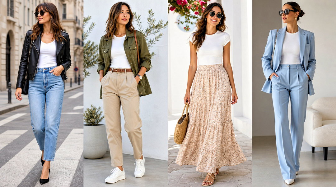 50 White Basic Top Outfit Ideas for Effortless Daily Style